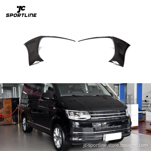 JC Sportline Carbon Fiber T6 Front Bumper Trim Extension for VW Transporter T6 Van 2015-2020